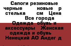 Сапоги резиновые черные Sandra новые - р.37 стелька 24.5 см › Цена ­ 700 - Все города Одежда, обувь и аксессуары » Женская одежда и обувь   . Ненецкий АО,Андег д.
